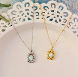 Antique White Opal Necklace