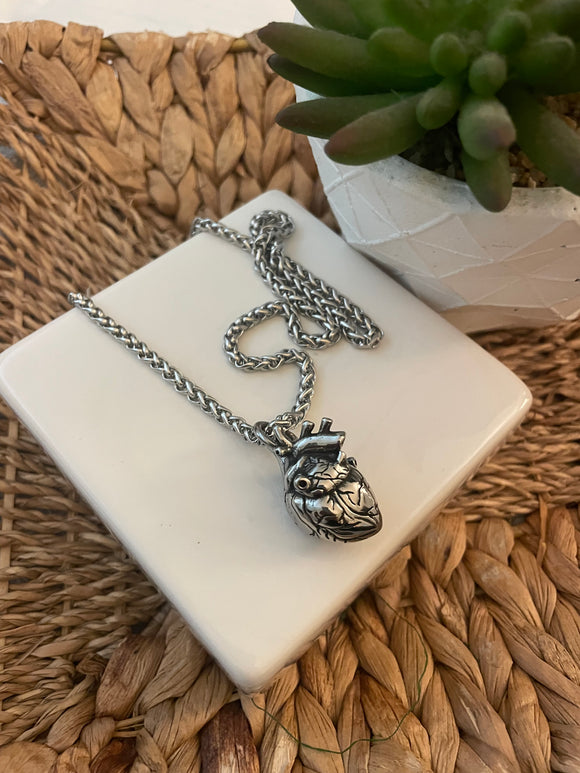 Stainless Steel Heart Pendant Necklace