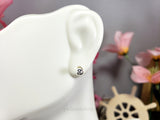 4mm Silver Ball Stud Earrings