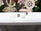 Silver Ball Stud Earrings