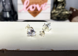 Heart Cubic Zirconia Stud Earrings 7mm