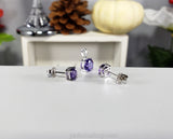 Amethyst Cubic Zirconia Set with 20 Inches Figaro necklace included