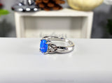 Center Stone Charmed Blue Lab Opal Ring