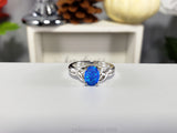 Center Stone Charmed Blue Lab Opal Ring